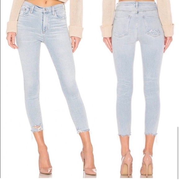 Agolde NEW Sophie High Rise Crop Jeans in Parallel 23 NWT - Picture 2 of 9